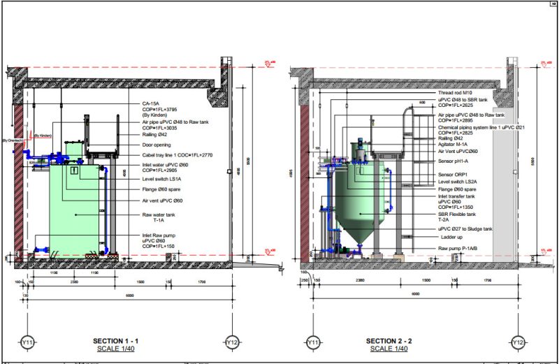 Bản vẽ Shopdraw Hệ thống xử lý nước thải sản xuất