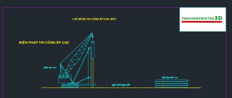 File Cad Biện pháp thi công nhà xưởng