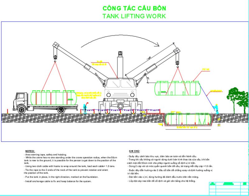 File Cad Biện pháp thi công nhà xưởng