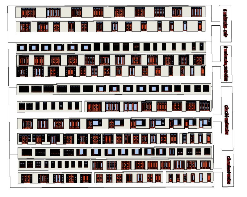 Bộ thư viện cửa gỗ Revit