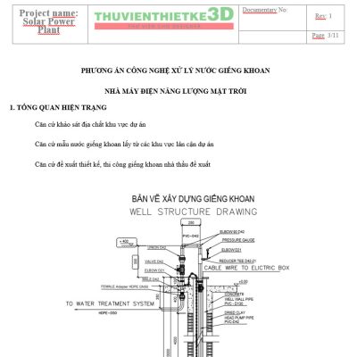 Thuyết minh hệ thống lọc nước rửa pin cho dự án năng lượng mặt trời