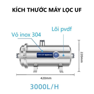 Bộ lọc UF5000 PVDF áp lực ngoài - Lọc tổng gia đình, lõi lọc tái sử dụng nhiều lần